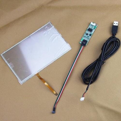 6.8 inch 7 inch 165*104mm 157*95mm 4 wire Resistive Touch Screen Panel Digitizer+USB Controller for AT070TN82 AT070TN84