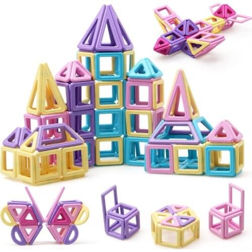 62-346pcs Mini Magnetic Building Blocks Magnetic Designer Constructor Bricks DIY Modeling Building Toys for Children Gifts