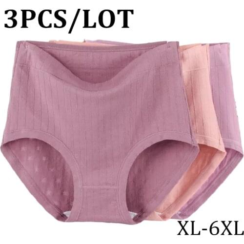 6XL Super large Womens Briefs Ladys High Waist Panties Sunderpants Women Cotton Fiber Underwear Triangle Pants Mommy Briefs