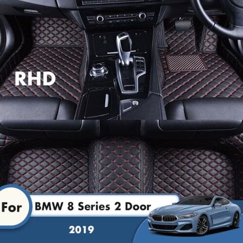 RHD Car Floor Mats For BMW 8 Series 2 Door 2019 Leather Carpets Custom Auto Styling Foot Pads Car Accessories Interior Covers