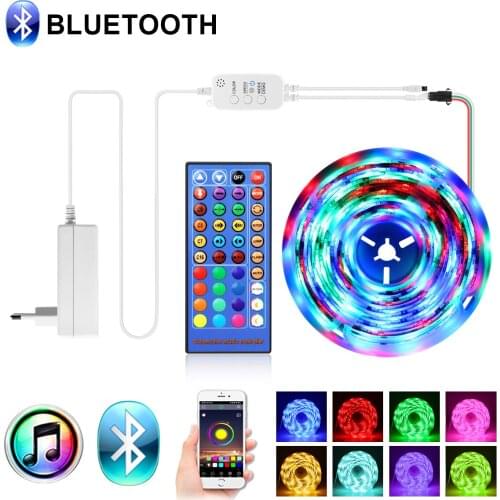 Bluetooth Dream Colourful LED Strip Light ws2811 RGB 12V Festoon Neon LED Lights Tape Wall Backlight Lamp Rope For Room Decor