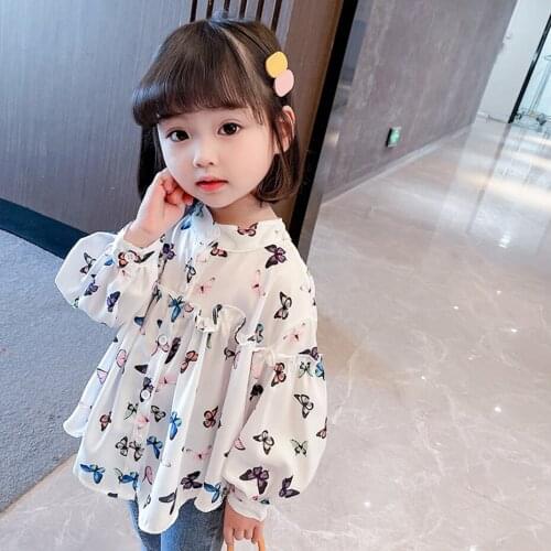 Girls Blouse Printed Blouse Girls Spring Autumn Childrens Shirts For Girl Casual Style Childrens Clothes For Girls