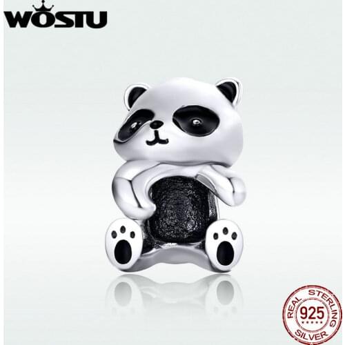WOSTU 925 Sterling Silver Pandant Beads Classic Silver Beads Fit Bracelet Women Making Fashion Jewelry Engagement Party BKC1175