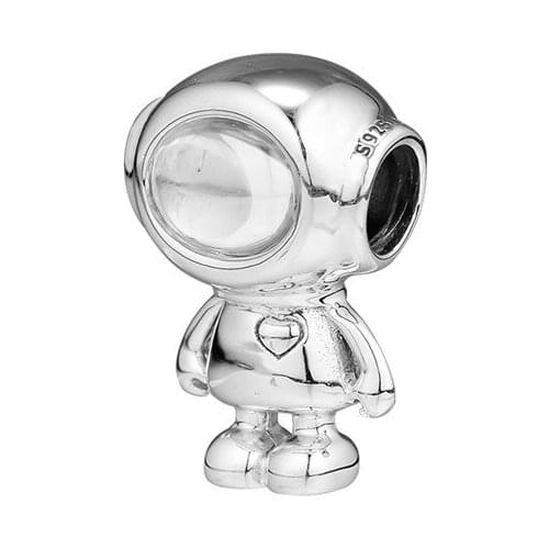Cosmo Tommy Charm astronaut Clear CZ Beads For Original 925 Silver Bracelets Silver Beads For Jewelry Making Female DIY Charms