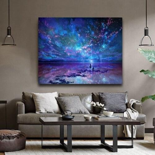 DIY colorings pictures by numbers with starry sky picture drawing painting by numbers framed Home