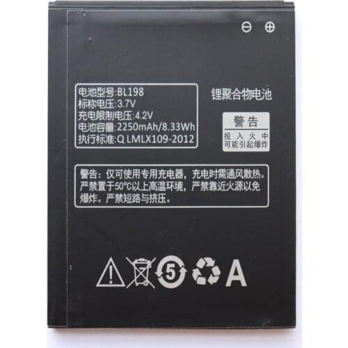 ISUNOO BL 198 BL198 Battery For lenovo A859 A860E S890 A850 A830 K860 K860I A678T S880I 2250mAh Mobile Phone Replace Bateria