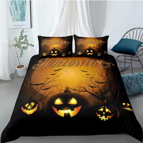 3D Halloween Pumpkins Design Duvet Cover Sets Bedding Set Comforter Covers Pillow Covers Full Twin Single Double Size Bed Linens