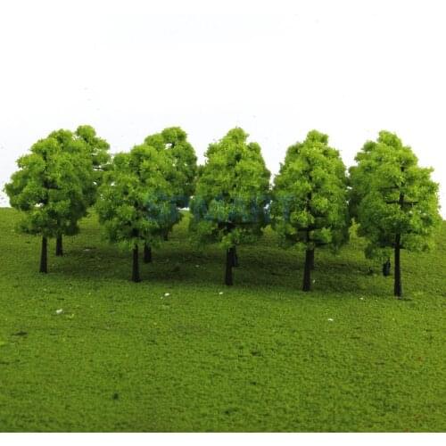 MagiDeal 20Pcs/Pack Plastic 1/100 Scale Model Trees Train Railroad Railway Street Forest Scene Scenery Landscape