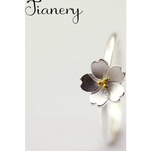 Fashion Female Big Cheery Flower Finger Rings For Women Lover Wedding Jewelry Party Trendy Statement Rings Wholesale