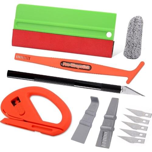 EHDIS Car vinyl Wrapping Tools Kit window film Sticker Squeegee car Tinting Scraper Cutter Knife finger sleeve Auto Accessories