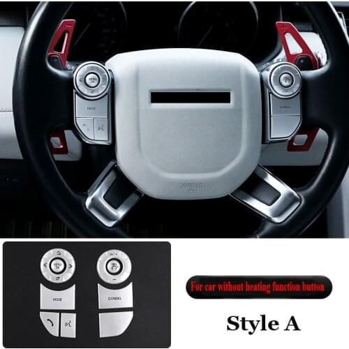 Alloy Car Steering Wheel Button Patch Sequins Trim For Range Rover Vogue L405 2013-2017 Range Rover Sport 2014-2017 Car-styling