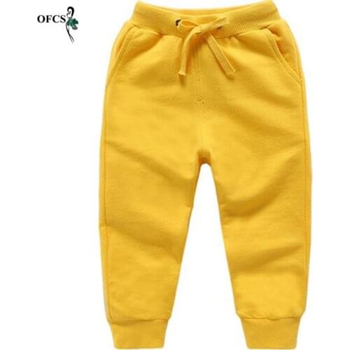 New Retail Warm Velvet Pants Solid Boys Girls Casual Sport Pants Jogging Enfant Garcon Kids Children Trousers For 2-10 Yeas