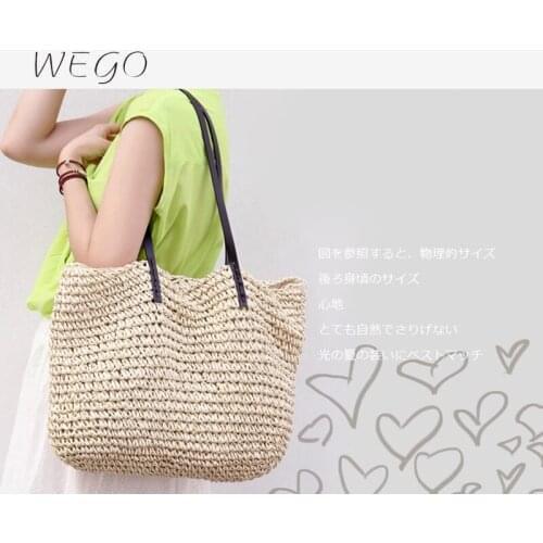 Large Capacity Crochet Bag Hand Woven Bag Straw Bag Beach Bag WomenS Bag Summer Bohemian Natural Straw Woven Bag