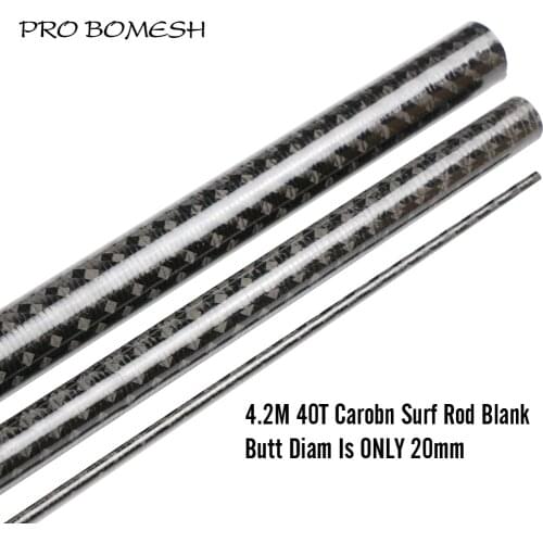 Pro Bomesh 1 Blank 4.2M 398g 3 Section 40T Carbon Fiber Surf Rod Blank 3K Carbon Reinforce Joint Part DIY Fishing Rod Repair