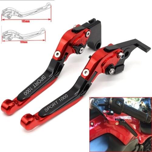 Motorcycle CNC Adjustable Foldable brake Clutch Levers for Ducati PAUL SMART LE 2006 with Logo (PAUL SMART)