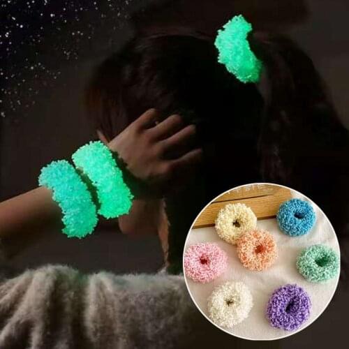 Girls Luminous Hair Ring Rubber Band Soft for Women Ponytail Accessories Girls Headwear Kids Children Funny Hair Ties Hot Sale