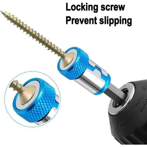 Universal Magnetic Ring 1/4" Metal Screwdriver Bit Magnetic Ring Metal Anti-Corrosion Strong Magnetizer Screws