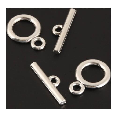 25sets Silver Color OT Toggle Clasp Jewelry Fittings Alloy Accessories Bracelet Connector A1510