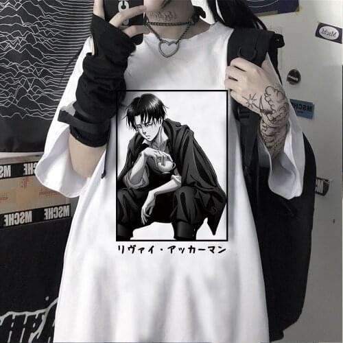 2021 Anime Attack on Titan Graphic Harajuku Summer Short-sleeve Kawaii Women T-shirt Tops