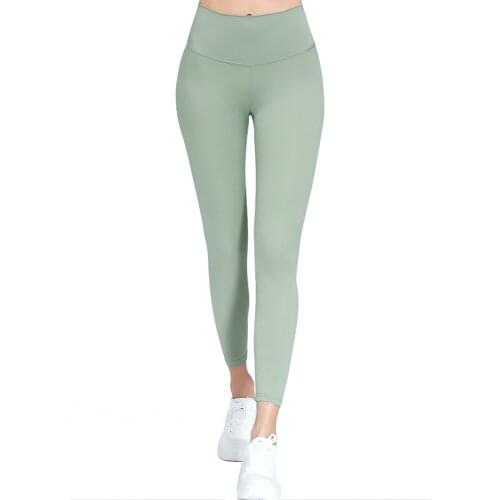 LUKITAS Women Sport Pants Solid High Waist Yoga Legging Fitness Nylon Running Gym Workout Femme Athletic Leggings Sports Wear XL