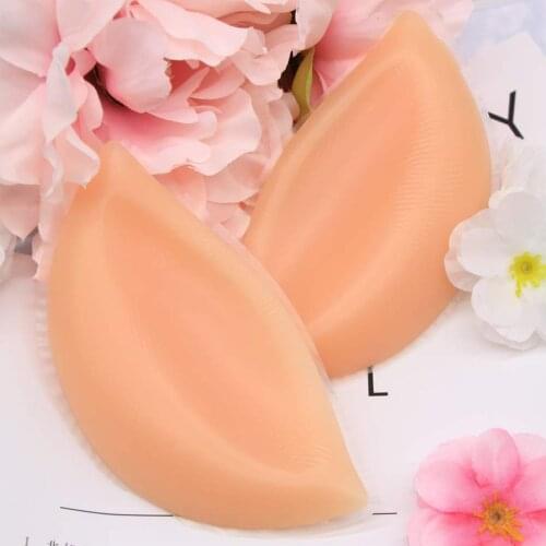 1 Pair Push Up Silicone Dumpling shape Bikini Swimsuit Bra Insert Pads Bra Pads Pasties Invisable Breast Enhancer Lingerie