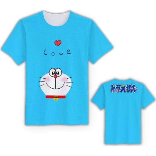 2019 Doraemon Fashion Anime T-Shirts Casual shirt Short Sleeve Summer Customized T-shirt Unisex New cool