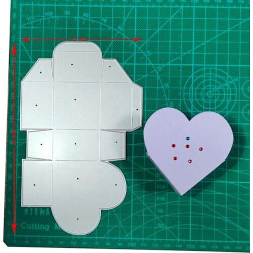 3D Heart Box Case Metal Cutting Dies Stencils for DIY Scrapbooking Album Album Card Making Embossing Die Cut Craft Dies New 2020