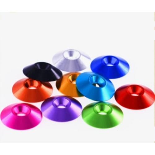 5-10pcs M4 M5 M6 M8 Aluminum Colourful Countersunk Umbrella Flat Head Screw Concave Conical Decorative Groove Washer
