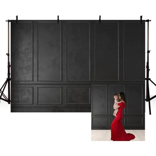 Avezano Photography Backdrop Black Wall Indoor Birthday Portrait Background For Photo Studio Photocall Photozone Decor Wallpaper