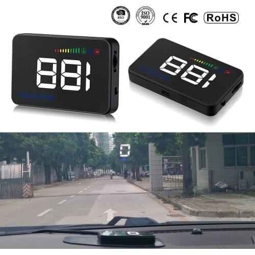 A500 Car HUD Head-Up Display Car OBD 2 Digital GPS Speedometer Speed Projector Warning Car HUD OBD2 Display Alarm System