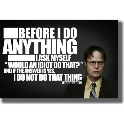 B047 The Office TV Series Motivational Movie Quote Fabric Silk Cloth Poster Art Bedroom Decoration