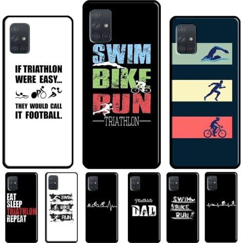 Triathlon Swim Bike Run Cover For Samsung A50 A70 A20S A10 A71 A51 A41 A31 A11 A02S A20e A21S A12 A32 A52 A72 Case