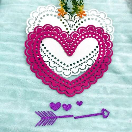 Heart shaped background greeting cMetal Cutting Dies for DIY Scrapbooking Album Paper Cards Decorative Crafts Embossing Die Cuts