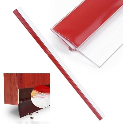 1pc Adhesive Under Door Sweep Weather Stripping Soundproof Rubber Bottom Seal Strip Stopper Dust Soft PVC Household Wholesale