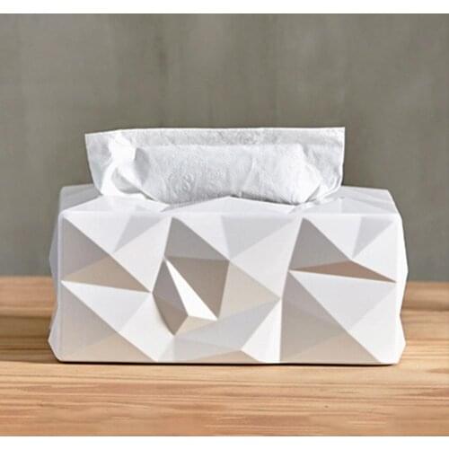 Tissue Box Rectangle Water-proof Melamine Wear-resistant Tissue Box Cover for Home rangement cajas de almacenamiento