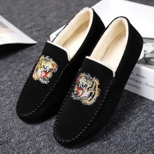 New Arrival Winter Mens Snow Walking Shoes Slip On Leisure Walking Sports Footear Outdoors Suede Sneakers