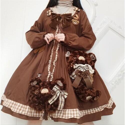 Lolita Bear Messenger Bag Sweet Heart Girly Cosplay Lovely Doll Lolita bag D687