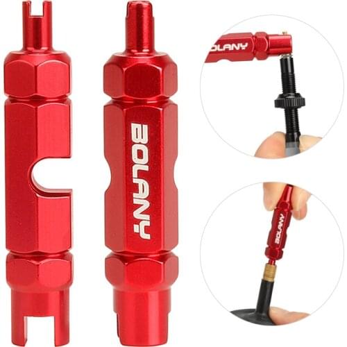 Bicycle Multifunctional Valve Repair Tool Road Bike Aluminum Alloy Schrader/Presta AV/FV Nozzles Tube Core Wrench Removal Tool