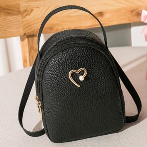 Outdoor Ladies Messenger Bag Two-piece Female Pu Soft Leather Zipper Safety Shoulder Bag Mini Shoulder Bag