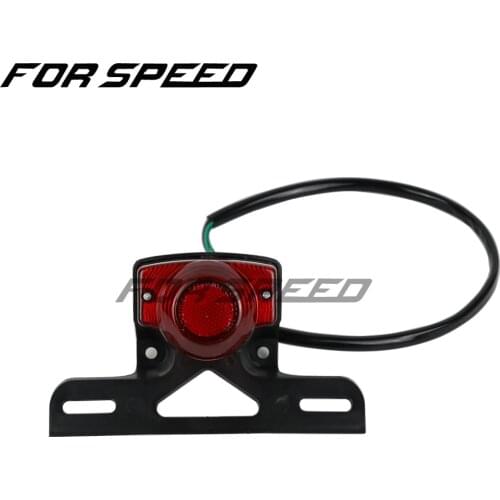 12 Volt Motorcycle Red Rear Tail Light Lights Brake Stop Lamp License Plate Bracket for Honda Monkey Z50 Z50JZ Z 50 KDF Bike