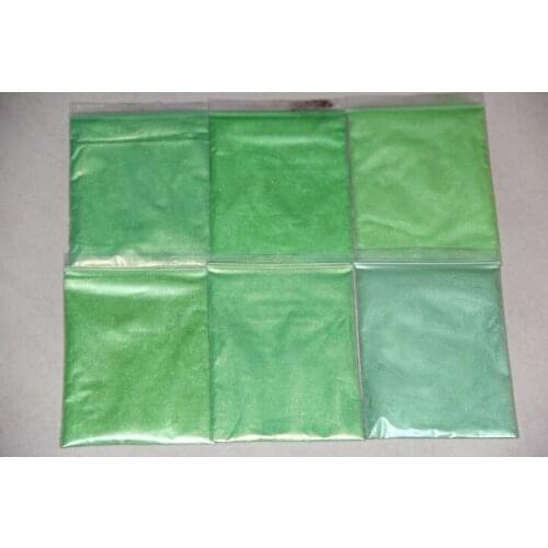 Green Pigment powder sample set 6 colors Free shipping