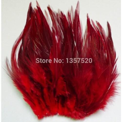 Natural 50pcs/lot Beautiful Red Pheasant Neck Feathers DIY do it yourself feather skirt needlework accessories 10-15cm/4-6
