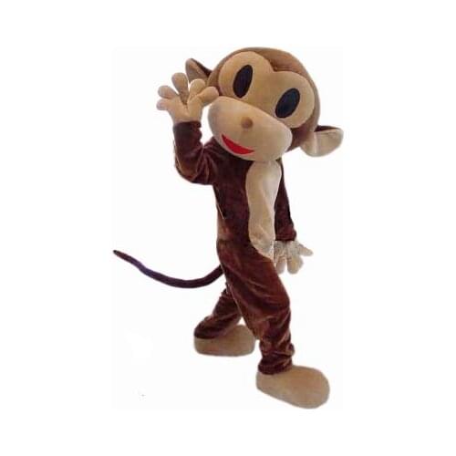 Naughty Monkey Mascot Costume Rhesus Monkey Mascot Costume Cartoon Apparel Halloween Party Costume Adult Size
