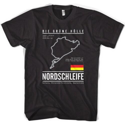 New Short Sleeve Casual Nurburgring Grand Prix T Shirt Racing Track Race Track Germany T-Shirt