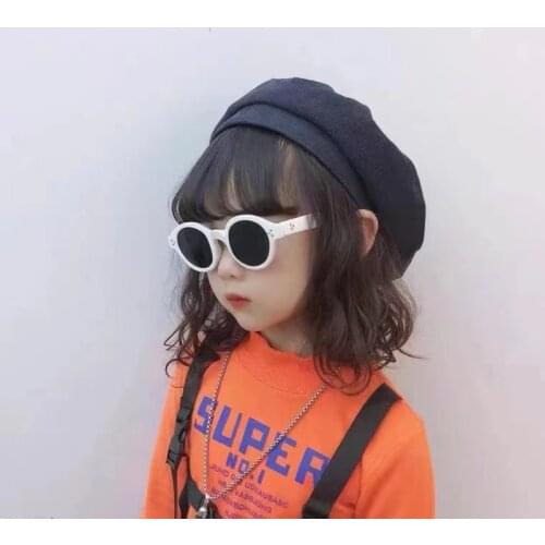 New Kids Berets Cap Autumn Winter Solid Color Fashion Boys Girls Postman Hats Kkorean Version Fashion Children Octagonal Hats