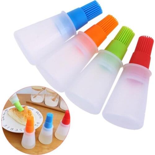 Wholesale 300pcs/lot Resisting Silicone BBQ Basting Oil Brush Barbecue Cooking Pastry Oil Brush Grill Oil Bottle Brushes Tool SN