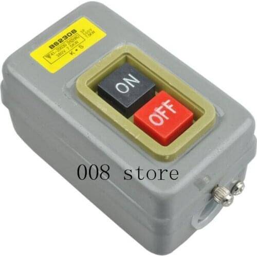 AC380V 3.7KW Cutting Machine On/Off Push Button Switch BS230B TS