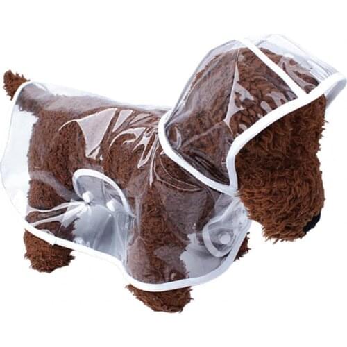 Pet Raincoat Elastic Bite-resistant Plastic Adorable Easy to Wear Pet Clothes Puppy Raincoats