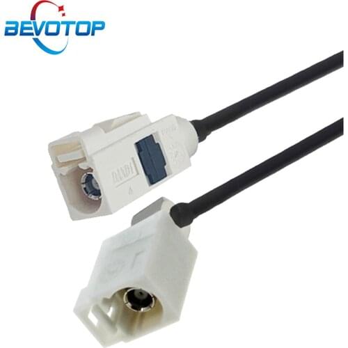 RF Coaxial Cable Fakra B Female to Fakra B Female Right Angle Jack Radio Antenna Adapter Pigtail RG174 Extension Cord 50 Ohm