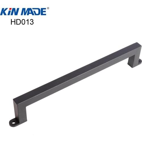 KIN MADE Iron Black Square Barn Door Handle Powder Coated Wood Door Pull